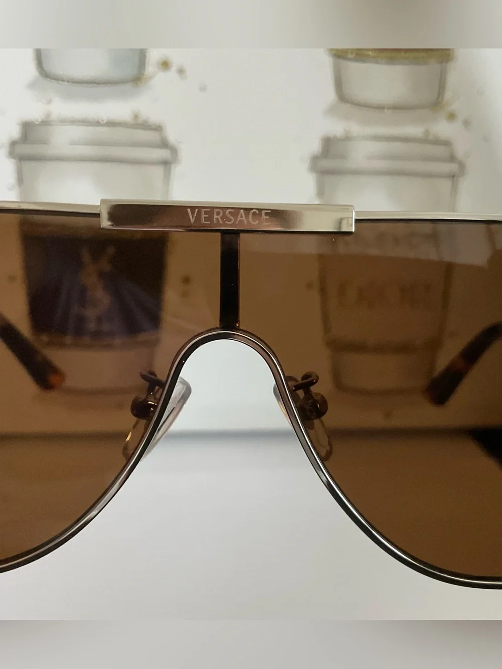 NWOT Versace Greca Flow Mask Sunglasses
